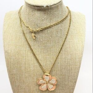 J. Crew Peach Flower Necklace